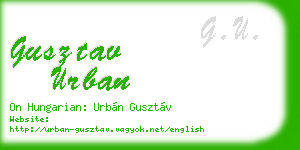gusztav urban business card