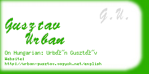 gusztav urban business card